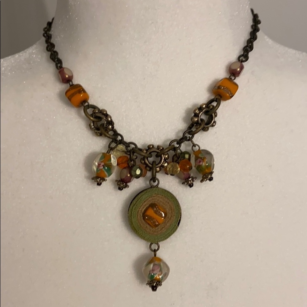 Vintage Artisan necklace and earrings set